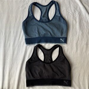 Puma Sports Bras Womens Large 2 pack Blue and Black